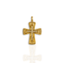Bourne Again Rebel Cross Charm - Gold