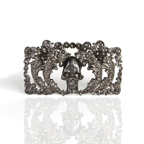 Viva La Calavera Buckle - Gunmetal - VSA Designs