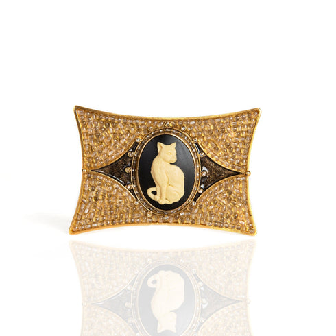 Cats! Cameo Buckle - Gold