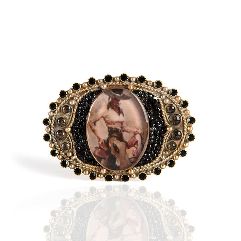 Goddess Image Buckle - Cowgirl Jet
