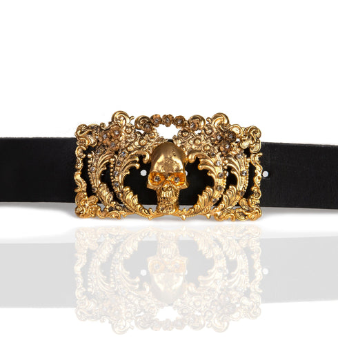 Viva La Calavera Buckle - Gold - VSA Designs