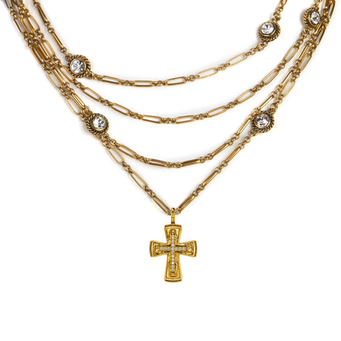 Magdalena Cadena with Rebel Cross - Gold