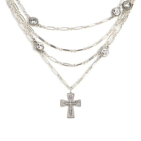 Magdalena Cadena with Rebel Cross - Silver