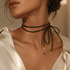 Leather Lariat Black - Gold