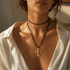 Leather Lariat Black - Silver