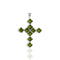Brigid Cross of Kildare Charm Earth Olivine - Silver