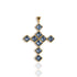 Brigid Cross of Kildare Charm Water Lt Sapphire - Gold