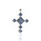Brigid Cross of Kildare Charm Water Lt Sapphire - Silver