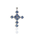 Brigid Cross of Kildare Charm Water Lt Sapphire - Silver