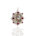 Oval Cloister Sacred Heart Charm in PINK - VSA Designs