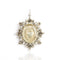 Oval Cloister Sacred Heart Charm - Silver