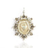 Oval Cloister Sacred Heart Charm - Silver