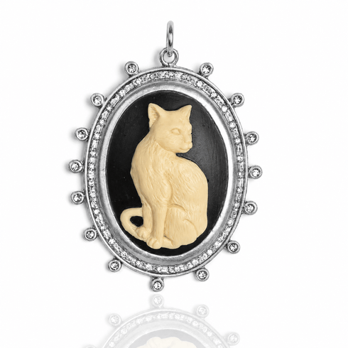 Cats! Cameo Grande Charm - Silver