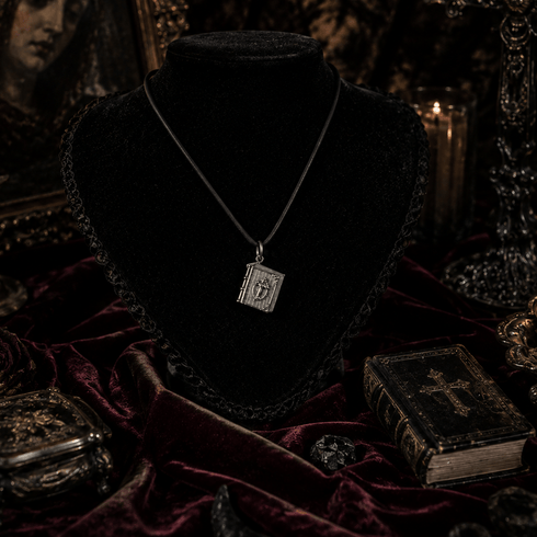 Bourne Again Prayer Charm Necklace - Silver
