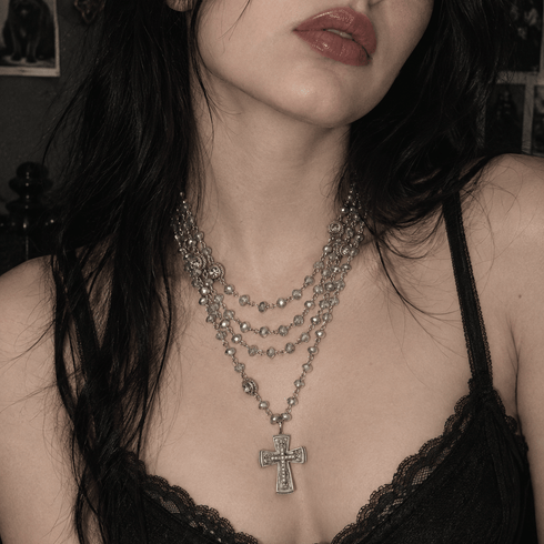 Bourne Again Magdalena With Rebel Cross Silver - Silver