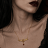 Bourne Again Bat Kissed Necklace - Gold