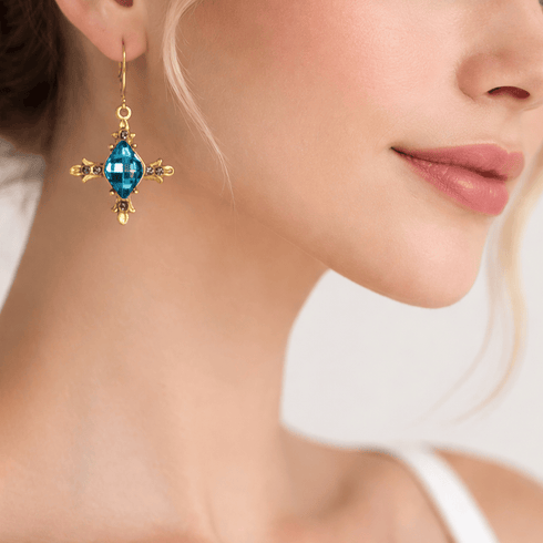 Ice Cross Earrings - Gold - VSA Designs