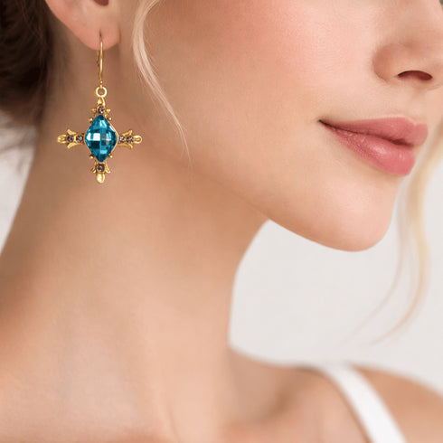 Ice Cross Earrings - Gold - VSA Designs