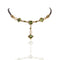 Brigid Clarity Leather Choker Earth Olivine - Gold