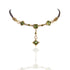 Brigid Clarity Leather Choker Earth Olivine - Gold
