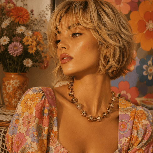 Daisy Darling Choker - Gold