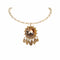 Iconic 6mm Cream Pearl Choker with Tribal Medallion - Gold