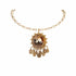 Iconic 6mm Cream Pearl Choker with Tribal Medallion - Gold