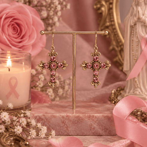 Cross My Heart Earrings - Gold