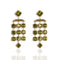 Brigid Cascade Post Earrings Earth Olivine - Gold