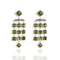 Brigid Cascade Post Earrings Earth Olivine - Silver - VSA Designs