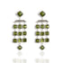 Brigid Cascade Post Earrings Earth Olivine - Silver - VSA Designs