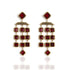 Brigid Cascade Post Earrings Fire Ruby - Gold