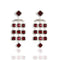 Brigid Cascade Post Earrings Fire Ruby - Silver