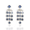 Brigid Cascade Post Earrings Water Lt Sapphire - Silver - VSA Designs