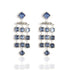 Brigid Cascade Post Earrings Water Lt Sapphire - Silver - VSA Designs