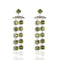 Brigid Waterfall Post Earrings Earth Olivine - Silver - VSA Designs