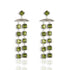 Brigid Waterfall Post Earrings Earth Olivine - Silver - VSA Designs