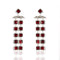 Brigid Waterfall Post Earrings Fire Ruby - Silver - VSA Designs