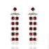 Brigid Waterfall Post Earrings Fire Ruby - Silver - VSA Designs