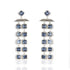 Brigid Waterfall Post Earrings Water Lt Sapphire - Silver - VSA Designs