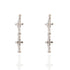 Peace Cross 2 Crystal Drop Post Earrings