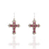 Cross My Heart Earrings - Silver