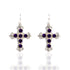 Addie Earrings Purple Velvet