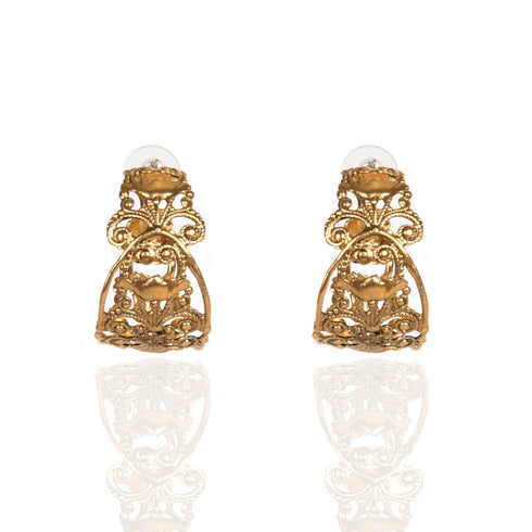 Antigua Wide Hoop Post Earrings - Gold - VSA Designs