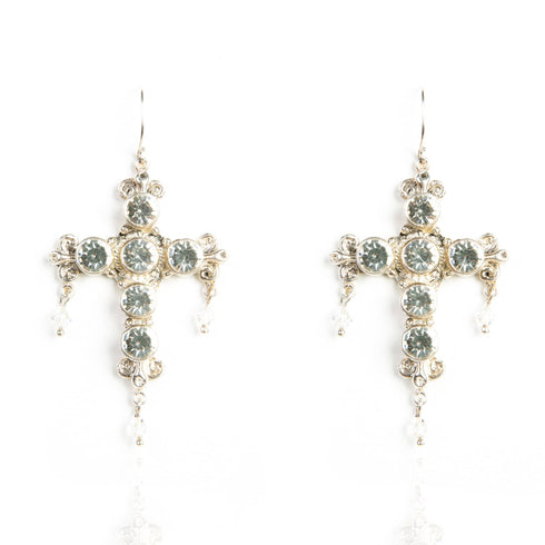 Audrey Earrings Clear - Silver