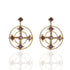 Brigid Celtic Cross Post Earrings Spirit Amethyst - Gold