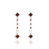 Brigid Clarity Post Earrings Ruby Fire - Silver