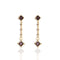 Brigid Clarity Post Earrings Spirit Amethyst - Gold