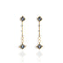 Brigid Clarity Post Earrings Water Lt Sapphire - Gold