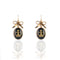 Crown & Bow Earrings - Gold